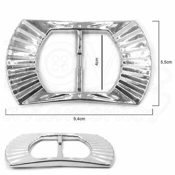 fivela retangular 9082 cromado